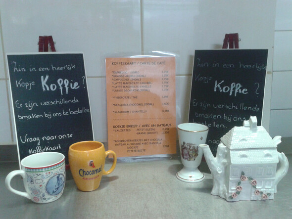 Onze koffiekaart ( met of zonder eigengemaakte gevulde koeken)